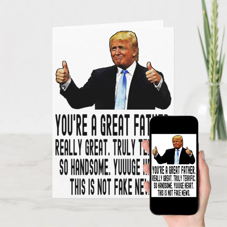Funny Trump Birthday Card for Dad, Father's Day | Zazzle