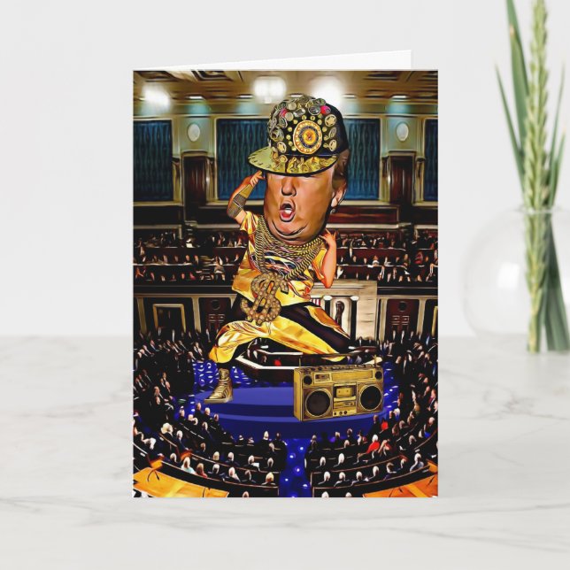 Funny Trump Birthday Card - Hip Hop (Front)