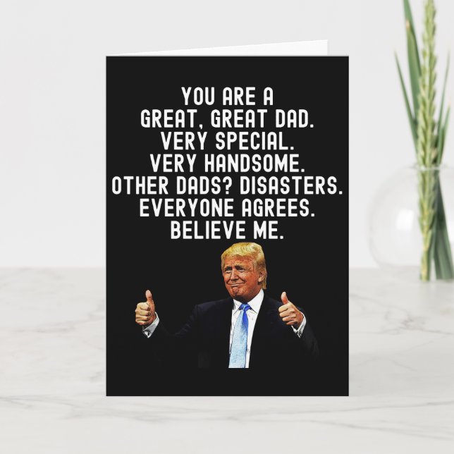 Funny Trump Birthday & Fathers day Gift For Dad Card (Front)