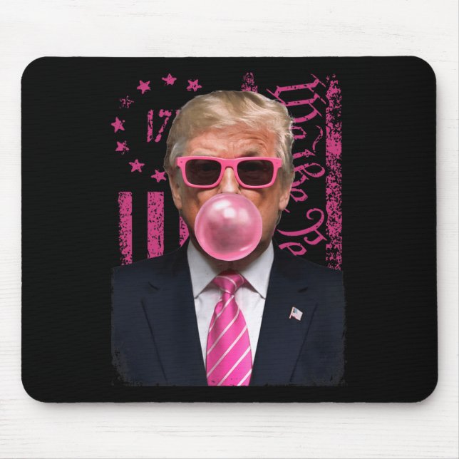 Funny Trump Bubble Gum Pink Usa Flag  Mouse Pad (Front)