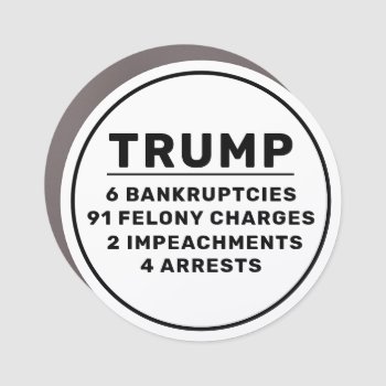 Funny Trump By The Numbers Car Magnet by DakotaPolitics at Zazzle