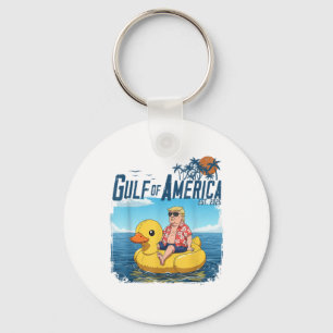 Funny Trump Chillin Gulf Of Us America Est 2025 4t Keychain