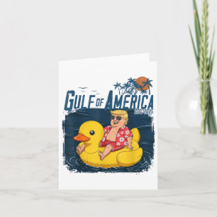 Funny Trump Chillin Gulf Of Us America Est 2025  Card