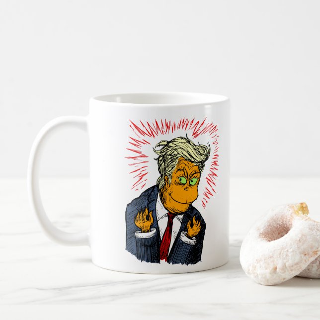 Funny Trump Christmas Coffee Mug (With Donut)