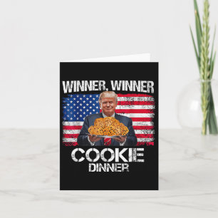Funny Trump Christmas Design Winner Winner Cookie Card