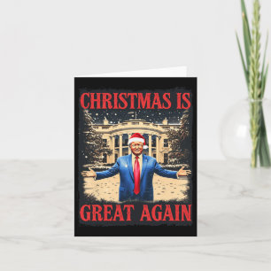 Funny Trump Christmas Is Great Again Xmas Pajamas Card