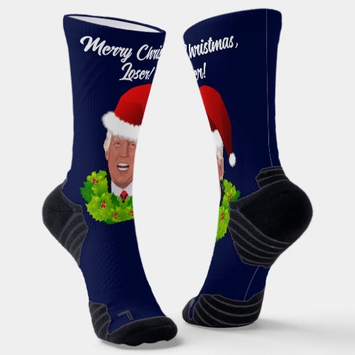Funny Trump Christmas Loser Socks