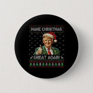 Funny Trump Christmas Shirt Make Christmas Great A Button