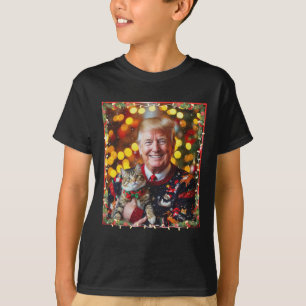 Funny Trump Christmas Sweater For Cat Lovers 