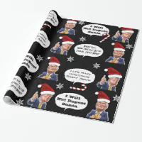 Donald Trump Christmas Wrapping Paper, Gift Wrap Paper, Funny Birthday Gift