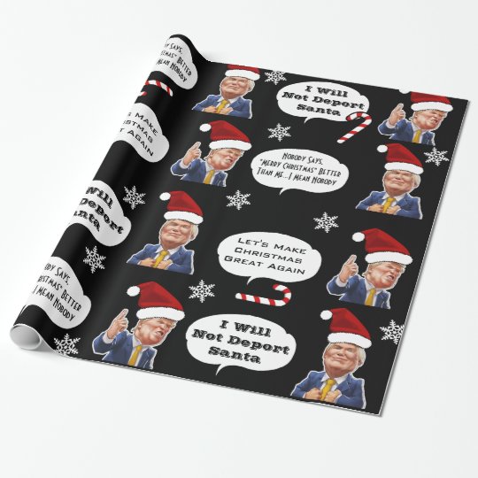 Funny Trump Christmas Wrapping Paper Zazzle