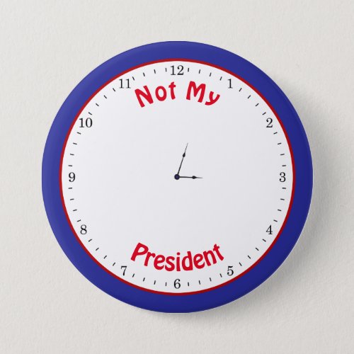 Funny Trump Clock Tiny Hands Clock Face Button