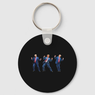 Funny Trump Dance Christmas Xmas Pajamas Holiday  Keychain