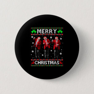 Funny Trump Dance Merry Christmas Ugly Xmas Sweate Button