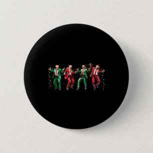 Funny Trump Dance Santa Claus Christmas Xmas Button