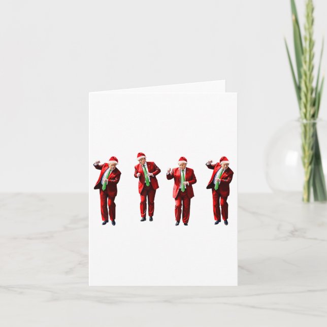 Funny Trump Dance Santa Claus Christmas Xmas Pajam Card (Front)