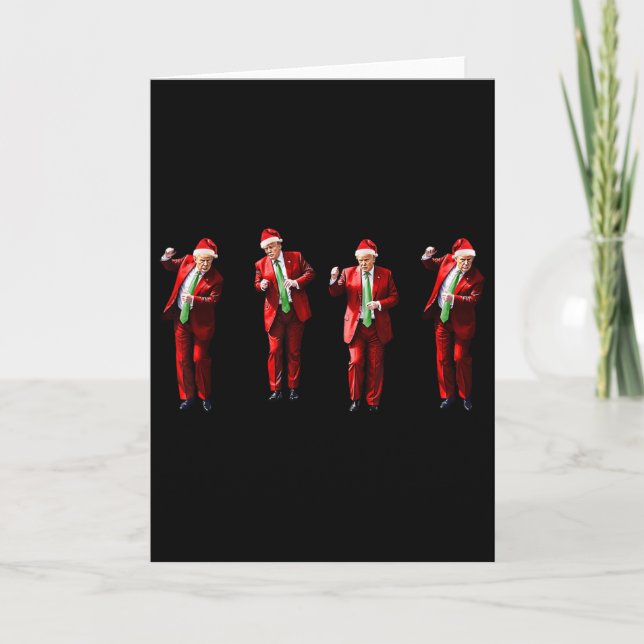Funny Trump Dance Santa Claus Christmas Xmas Pajam Card (Front)