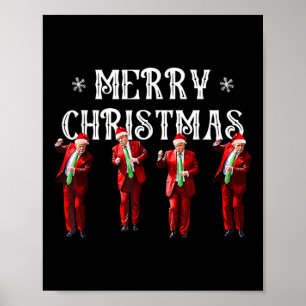 Funny Trump Dance Santa Claus Christmas Xmas Pajam Poster