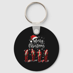 Funny Trump Dance Santa Claus Merry Christmas Keychain
