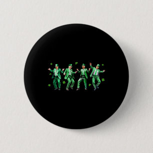 Funny Trump Dance St. Patrick's Day Lmn Black Cart Button