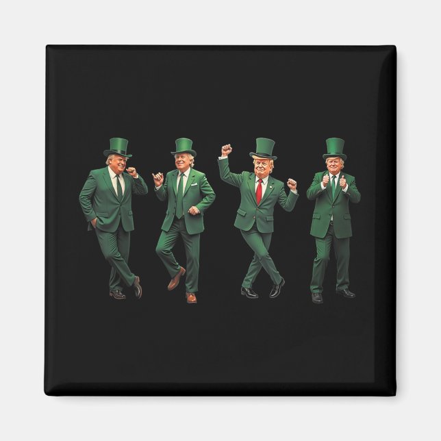 Funny Trump Dance St. Patricks Day Pajamas Ymca Tr Magnet (Front)
