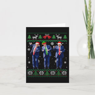 Funny Trump Dance Xmas President 47 Usa Christmas Card