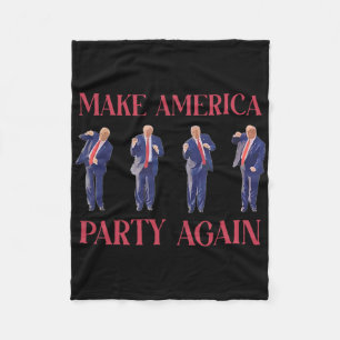 Funny Trump Dancing Fleece Blanket