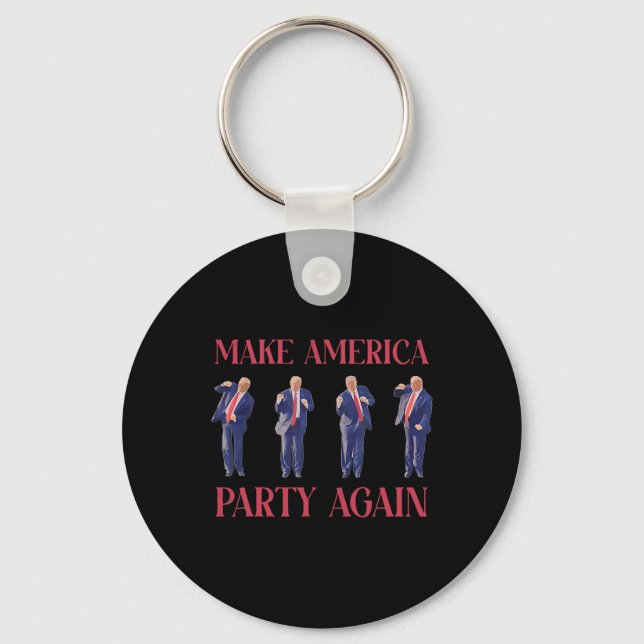 Funny Trump Dancing  Keychain (Front)
