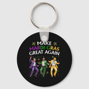 Funny Trump Dancing Make Mardi Gras Great Again  Keychain
