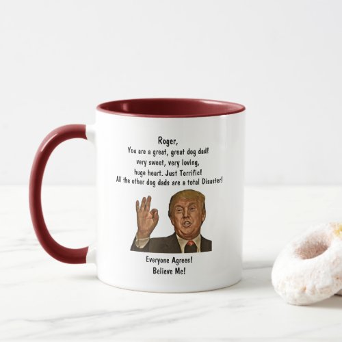 Funny Trump Dog Dad Fathers Day Coffee Mug