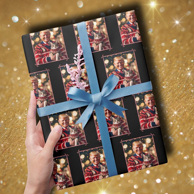 Funny Trump | Donald Trump Make Cats Safe Again Wrapping Paper (Creator Uploaded)