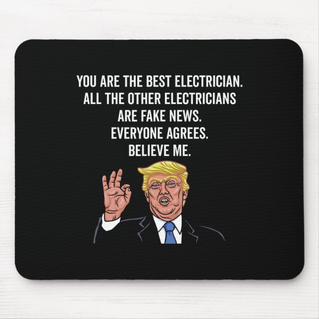Funny Trump Electrician Lineman  Mouse Pad (Front)