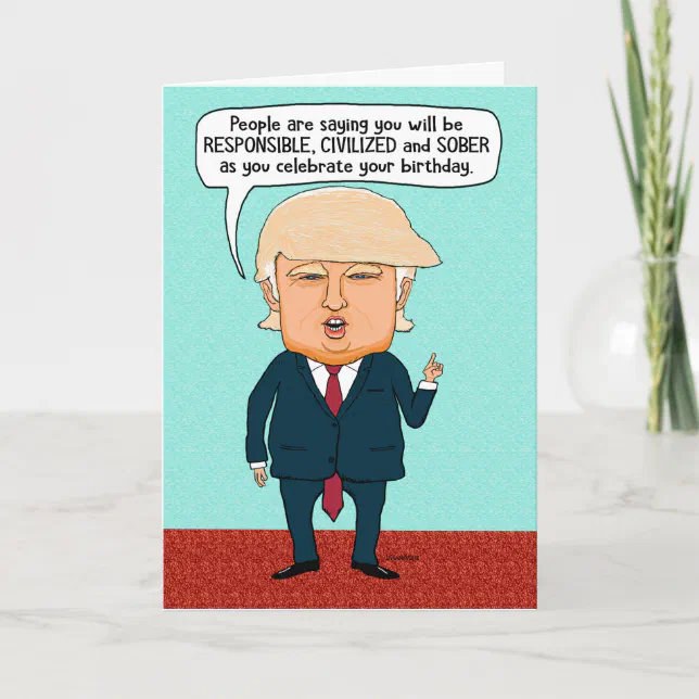 Funny Trump Fake News Birthday Card Zazzle