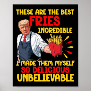 Funny Trump Fast Food Humor Fries Election 2024 Bu Poster