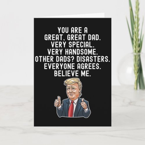 Funny Trump Father Birthday Card