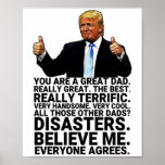 Funny Trump Father Birthday Card Poster<br><div class="desc">Funny Trump Father's Day Card,  Perfect Gift For Father's Day and Birthday.
Personalize your own message!</div>