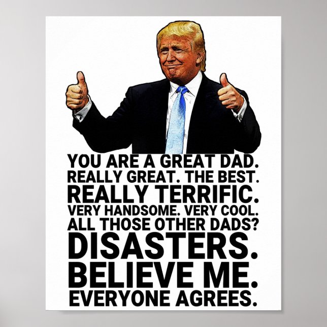 Funny Trump Father Birthday Card Poster (Front)