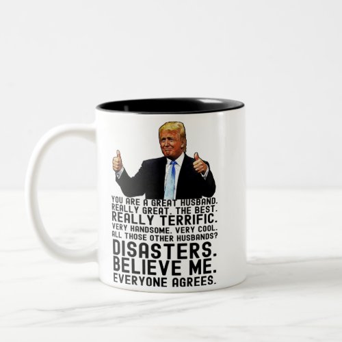 Funny Trump Fathers Day Gift For Husband Two_Tone Coffee Mug