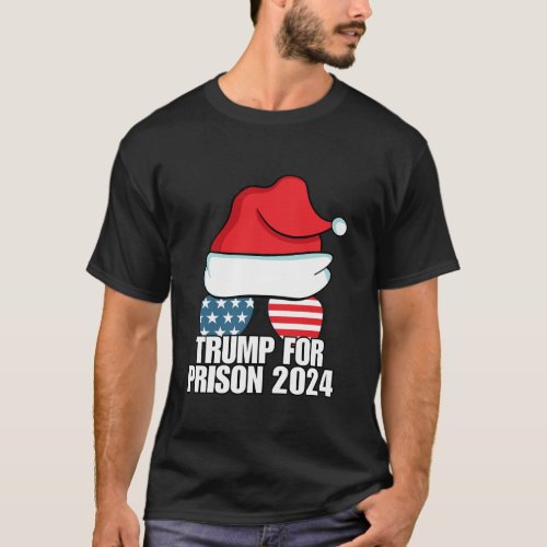 Funny Trump For Prison 2024 Sunglasses USA Flag Ch T_Shirt