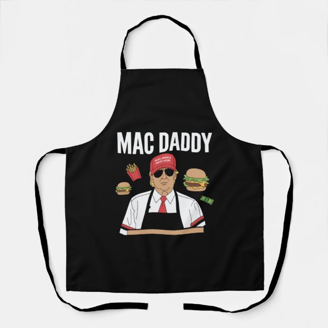 Funny Trump Fries Making Fries Mac Daddy Apron (Front)