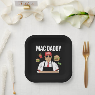 Funny Trump Fries Making Fries Mac Daddy Paper Plates