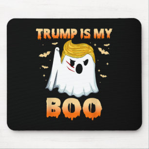 Funny Trump Ghost Halloween Trump Is My Boo Party Mouse Pad