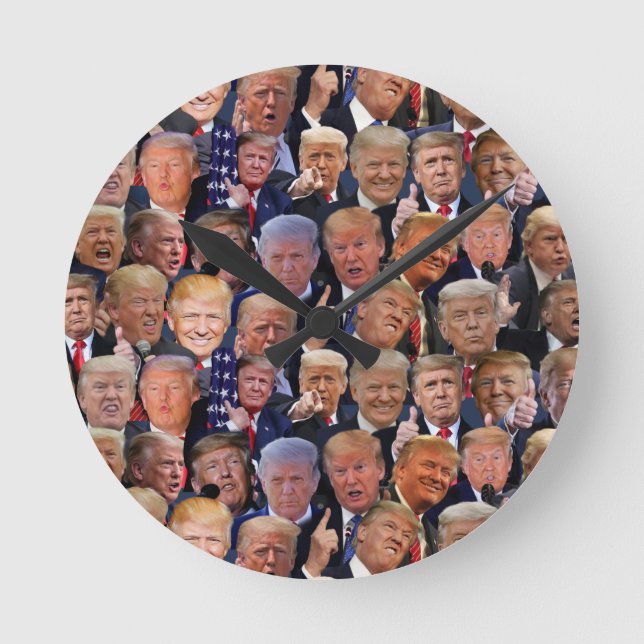Funny Trump Gift  Round Clock (Front)