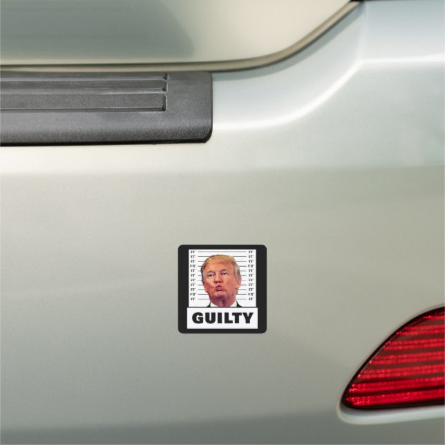 Funny Trump Guilty Car Magnet (In Situ)