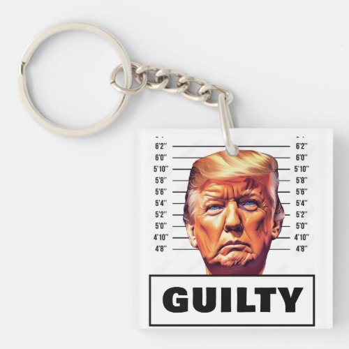Funny Trump Guilty Keychain