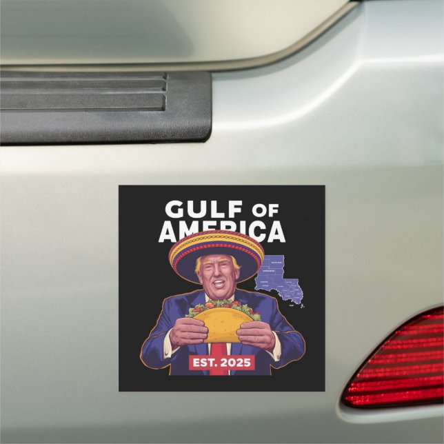 Funny Trump Gulf Of Us America 2025 Trump  Car Magnet (In Situ)