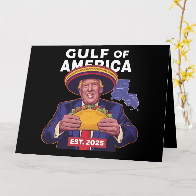 Funny Trump Gulf Of Us America 2025 Trump  Card (Yellow Flower)