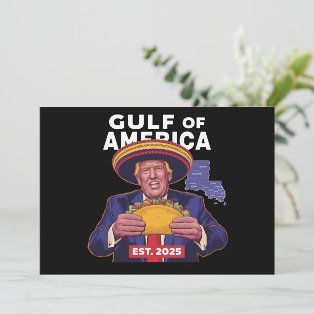 Funny Trump Gulf Of Us America 2025 Trump  Invitation (Standing Front)