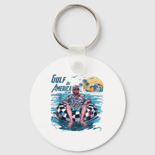 Funny Trump Gulf Of Us America Est 2025  Keychain