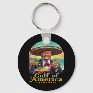 Funny Trump Gulf Of Us America Retro Est 2025 Gulf Keychain